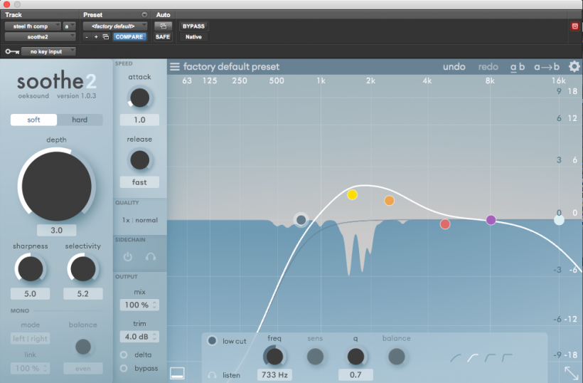 智能音质谐振处理插件 Oeksound.Soothe2.v1.1.2 [Win]-音频玩家