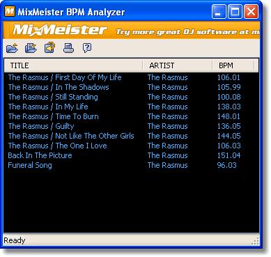 音乐速度探测 MixMeister BPM Analyzer  [Win]-音频玩家