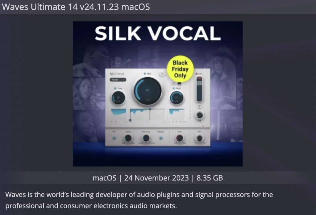图片[1]-Waves Ultimate 14 v24.11.23 [win&Mac]-音频玩家