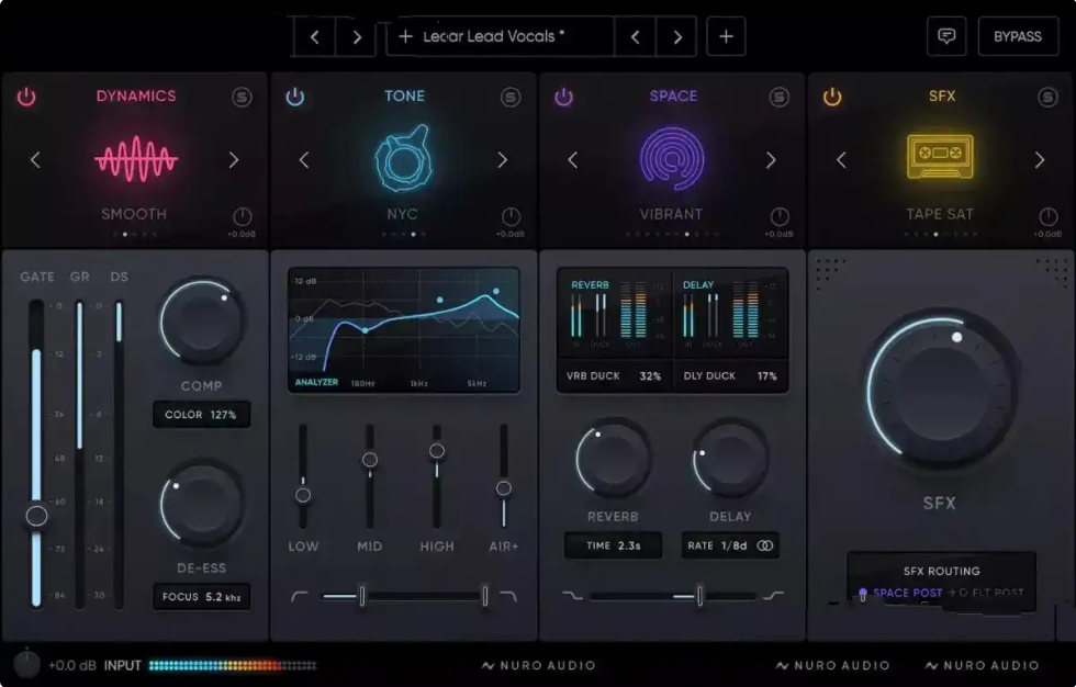 Nuro Audio Xvox Pro 1.0.3 零延迟人声混音直播效果器插件 [ Win ]-音频玩家