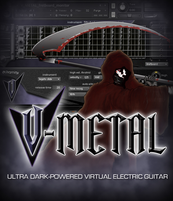 死神金属吉他 Prominy V-Metal Guitar [ Kontakt ]-音频玩家