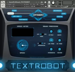 UI音效 动效文字音效设计工具 SoundFxWizard TEXTROBOT [ Kontakt ]-音频玩家